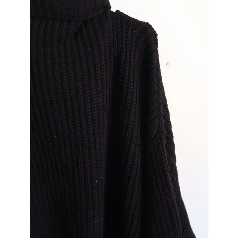Free People Black Turtleneck Sweater - Size XL